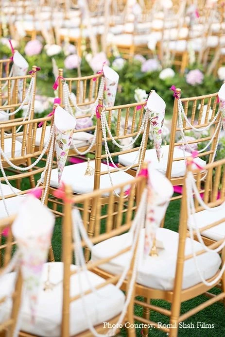 Wedding reception hall seating decoration